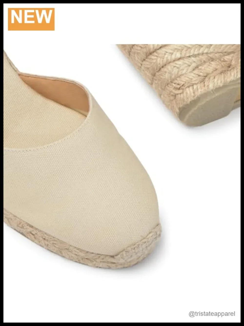 Canvas Espadrille Wedges Braided Jute Ankle Strap Wedding Shoes 2.5in Heel